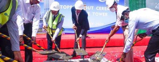 Topping out ceremony held onsite